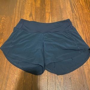Navy Lululemon “Speed Up” Shorts